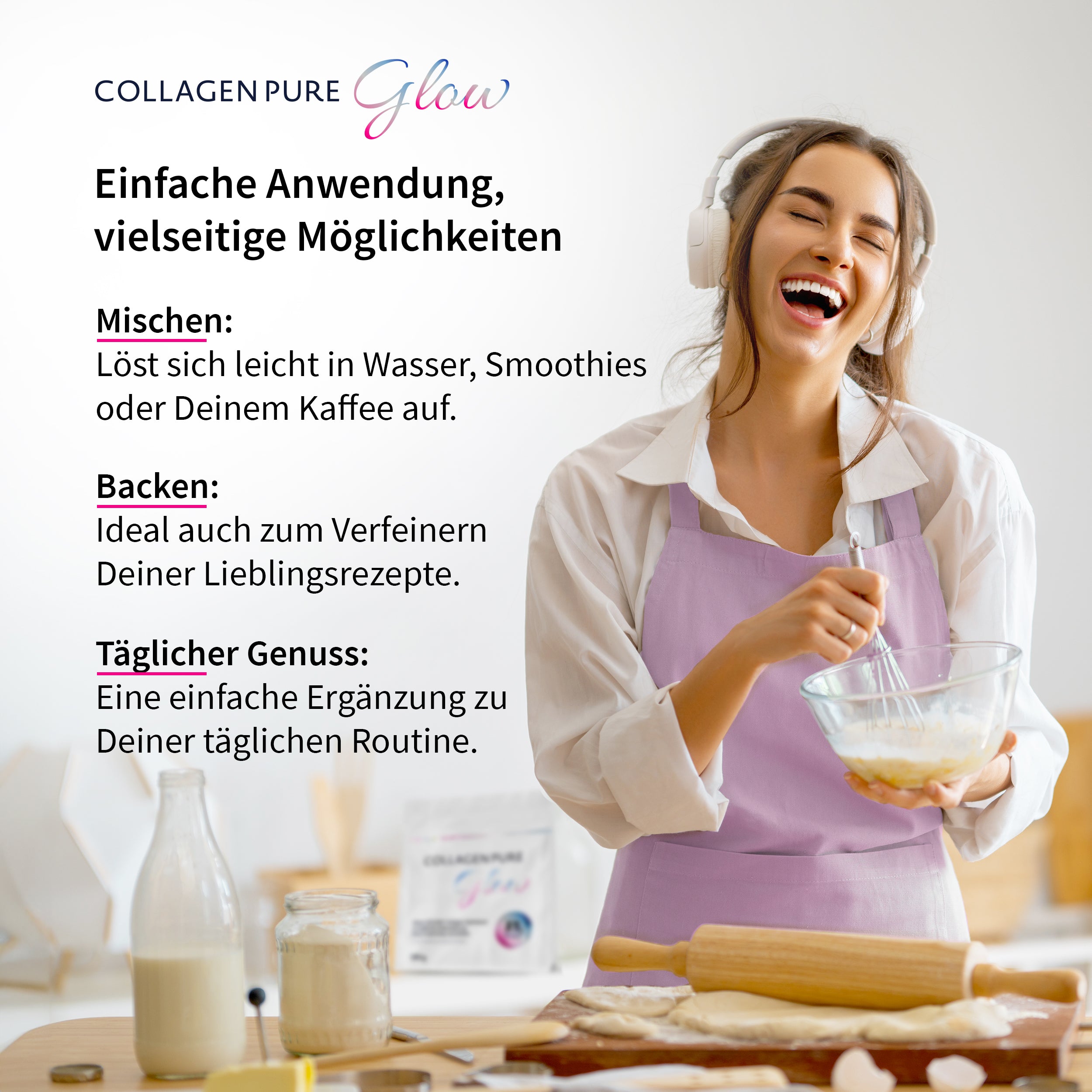 Collagen Pure Glow – 100 % reines Kollagen Pulver