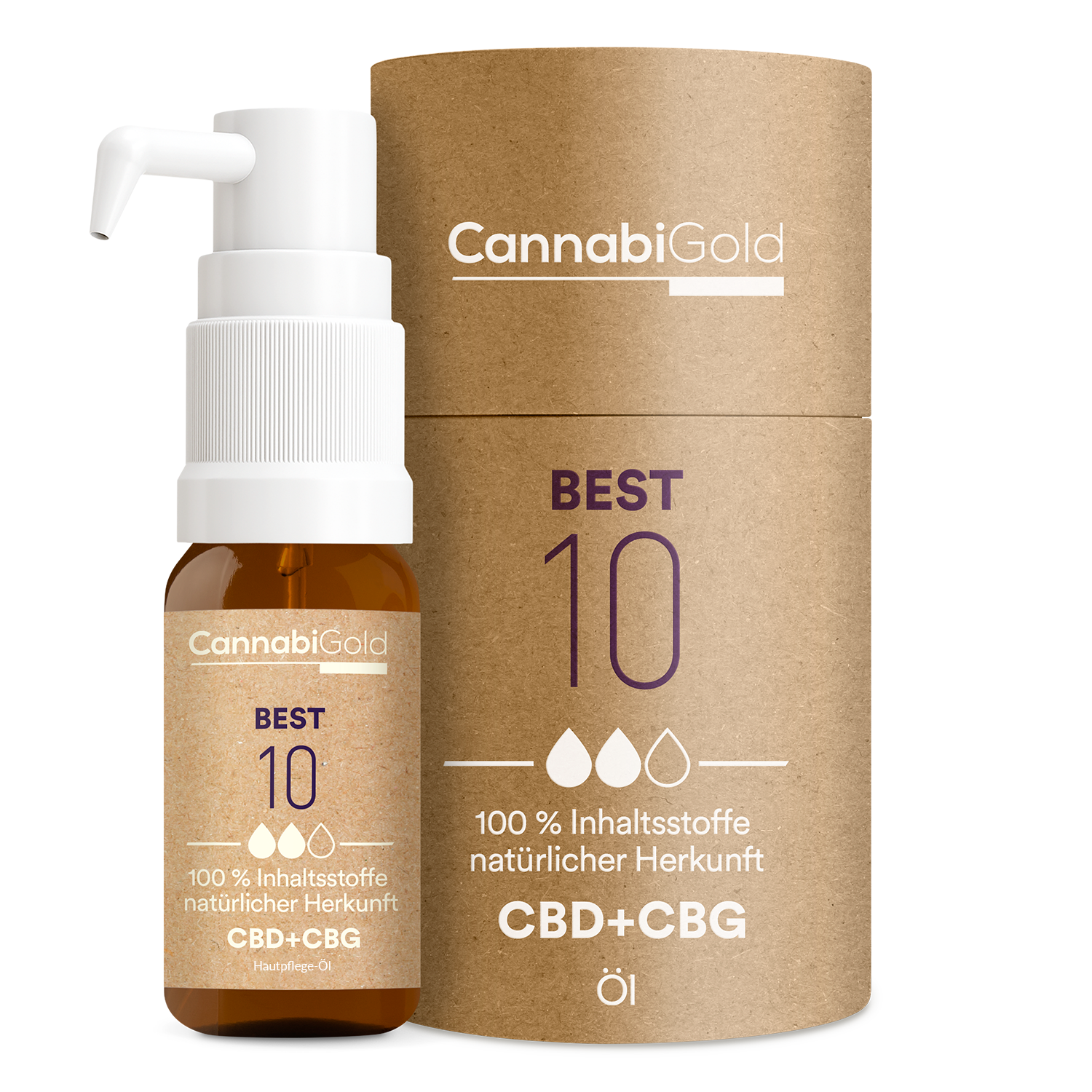 CannabiGold Best 10 - CBD + CBG Hautpflegeöl