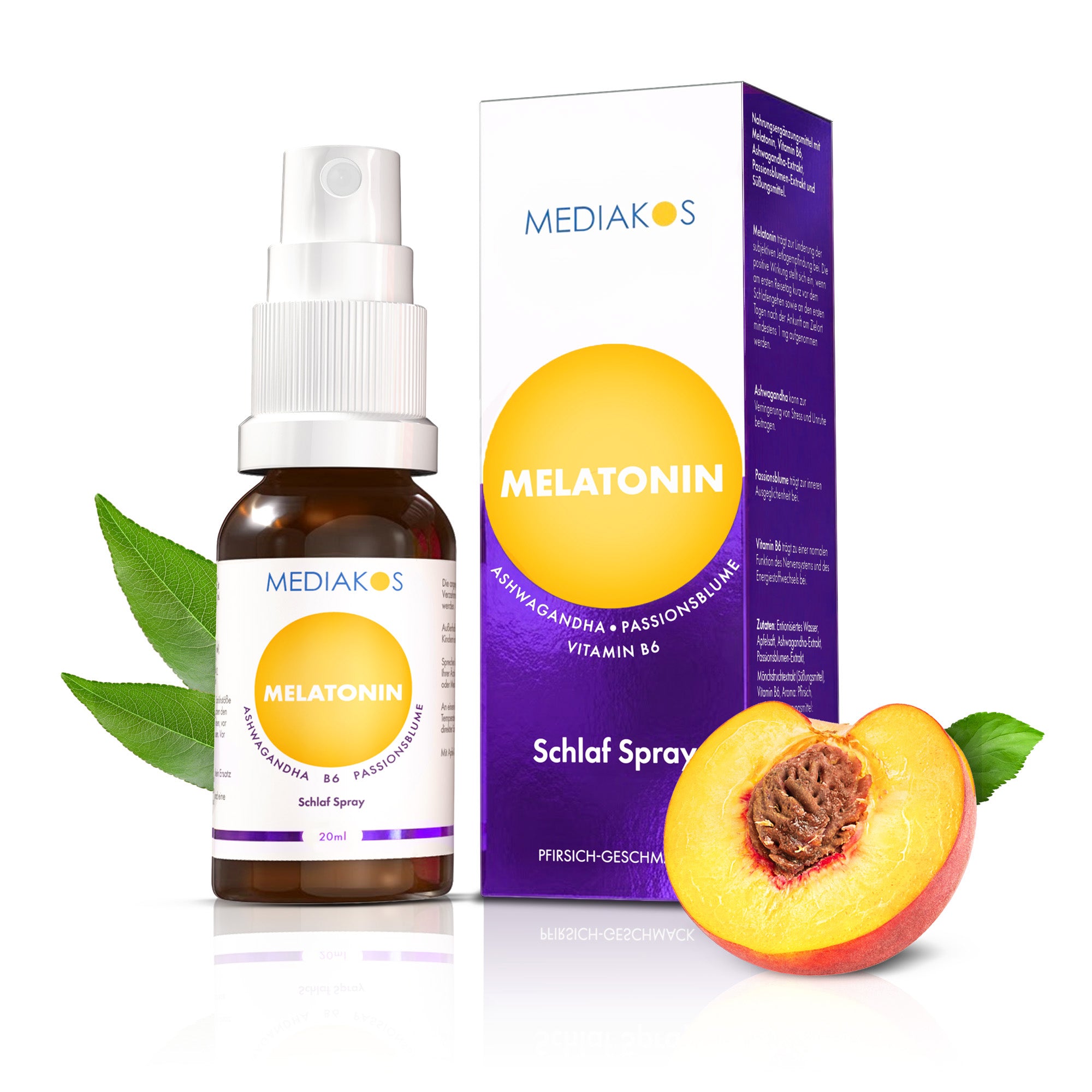 Mediakos Melatonin Ashwagandha Schlaf Spray