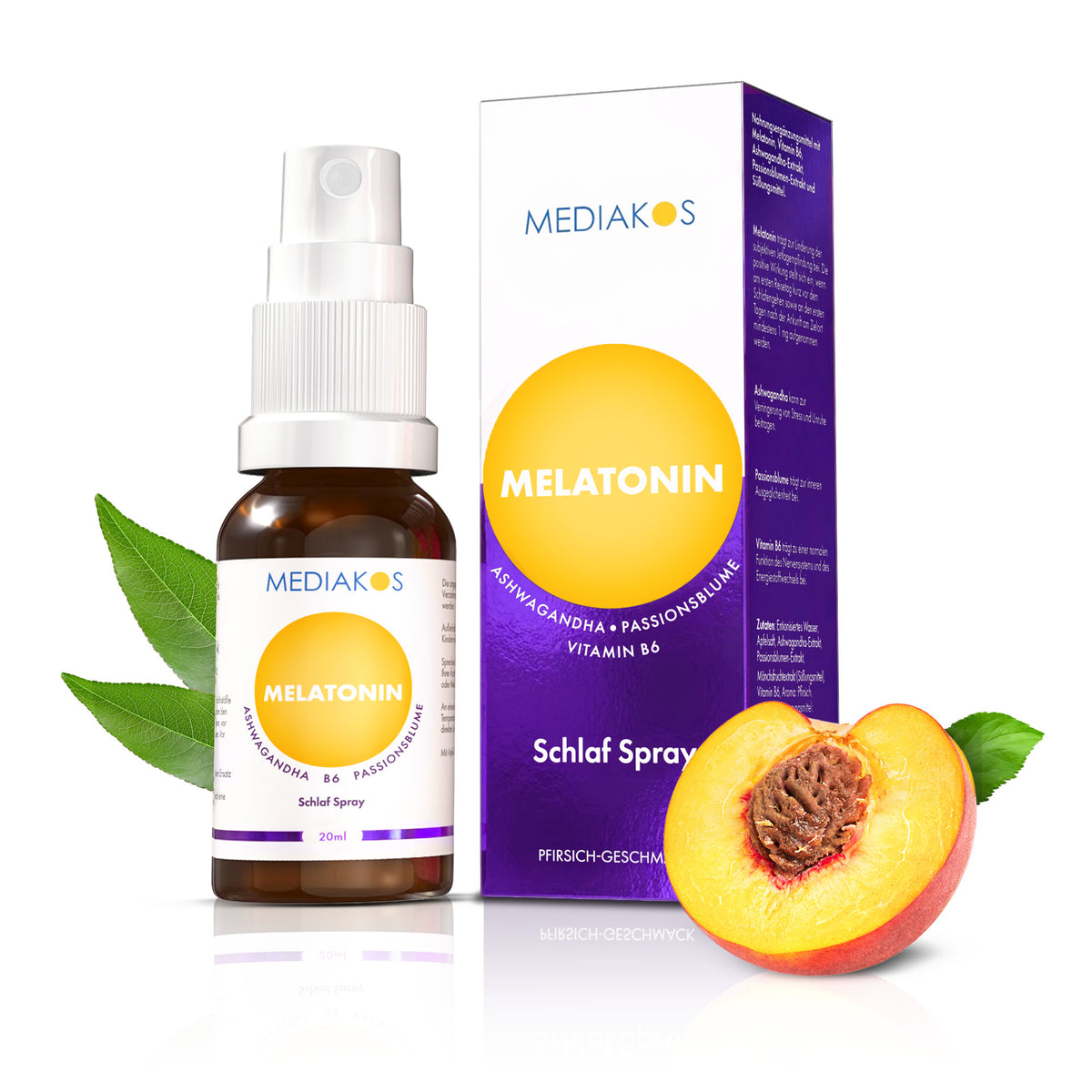 Mediakos Melatonin Ashwagandha Schlaf Spray