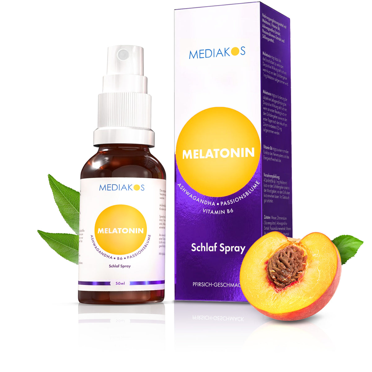 Mediakos Melatonin Ashwagandha Schlaf Spray