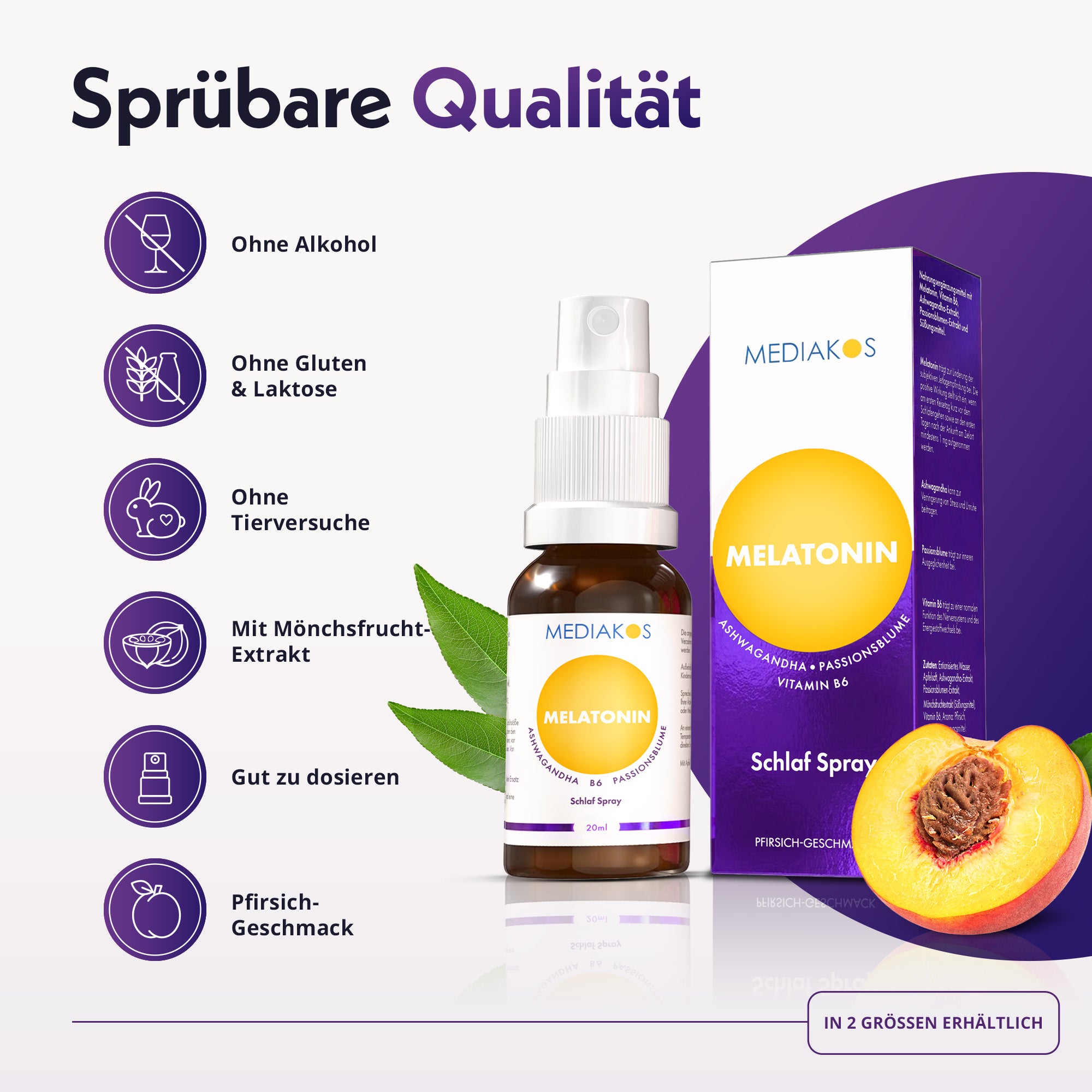 Mediakos Melatonin Ashwagandha Schlaf Spray
