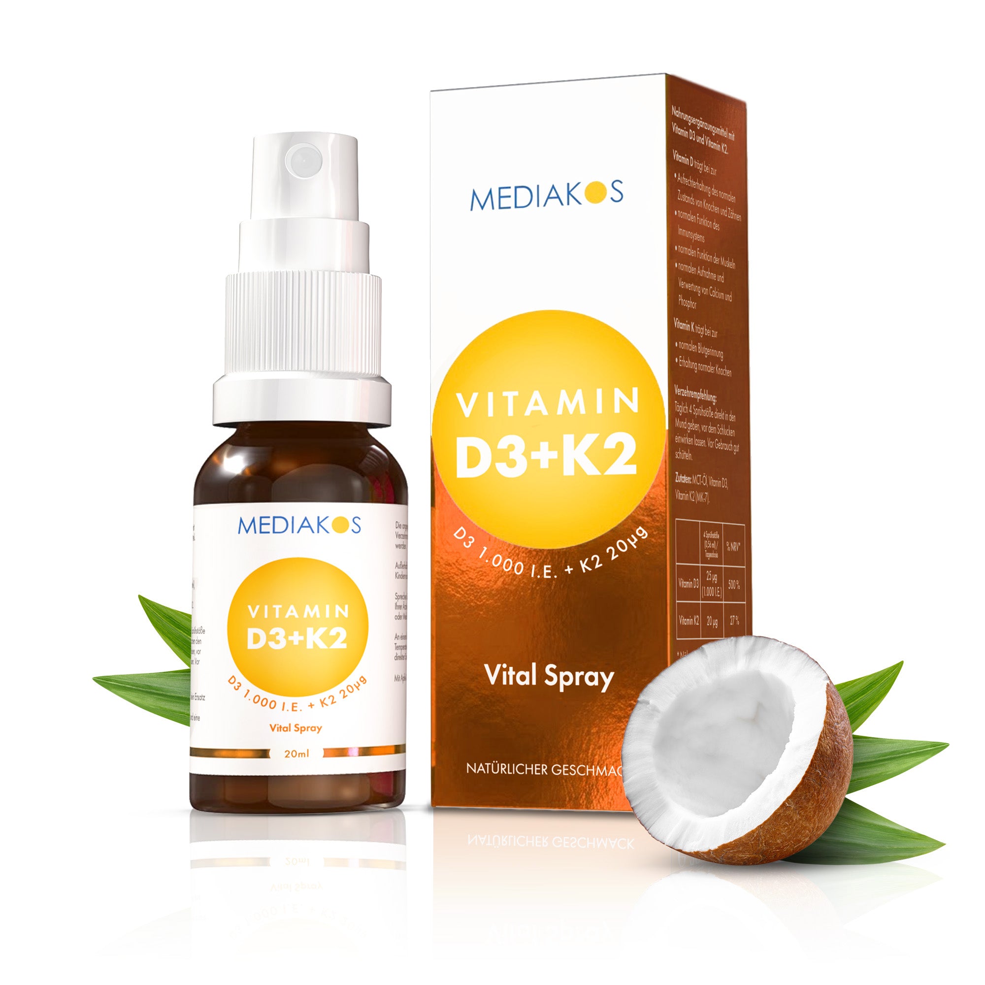 Mediakos Vitamin D3 + K2 Vital Spray