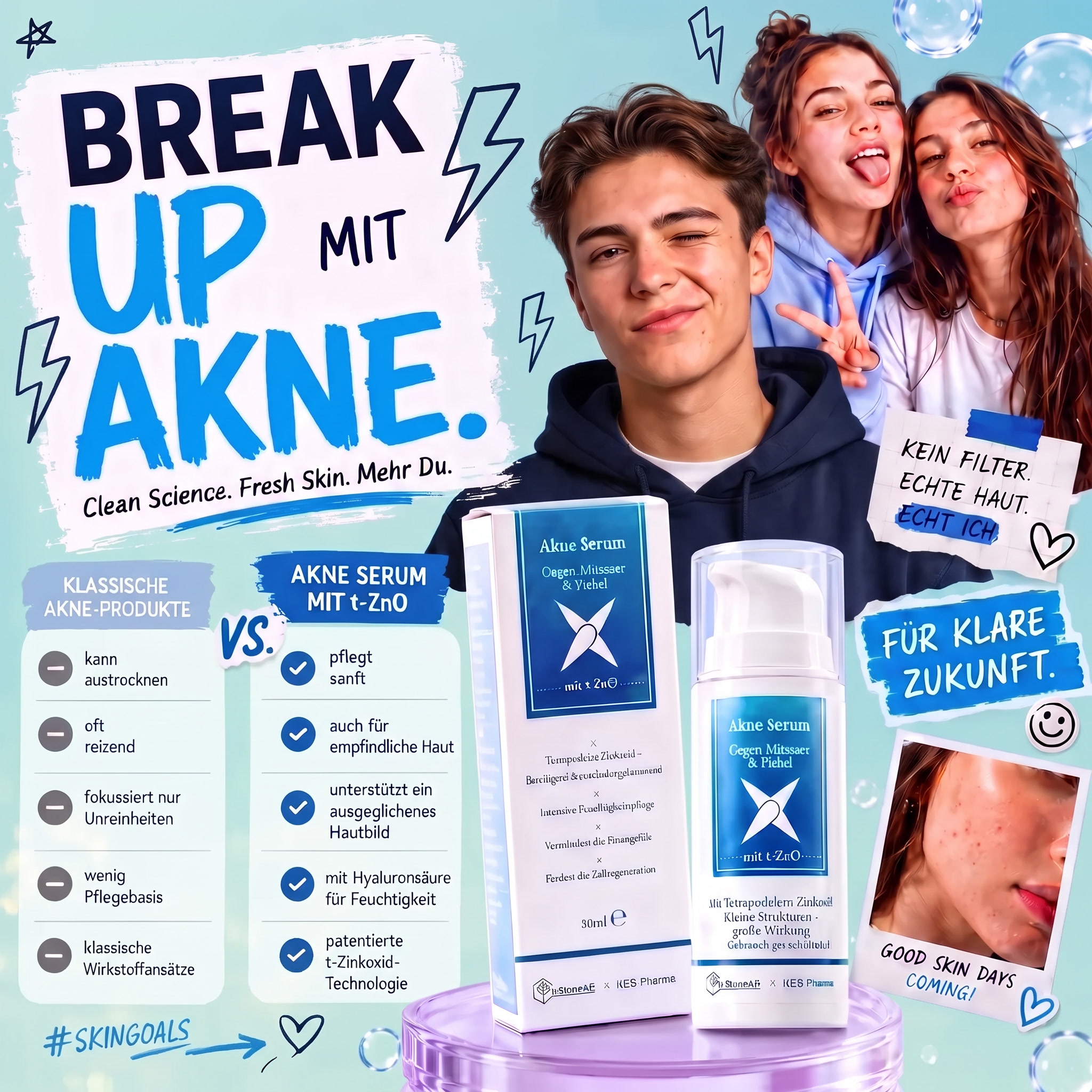 KES Pharma Akne-Serum mit tetrapodalem Zinkoxid (t-ZnO)